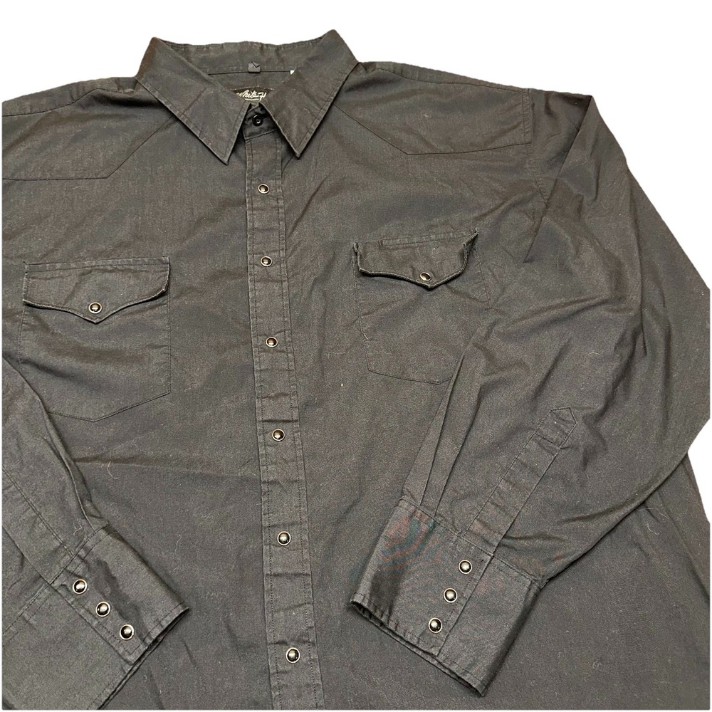 White Horse Black Pearl Snaps Long Sleeve Shirt Western Rodeo Cowboy‎ Men's 3XL